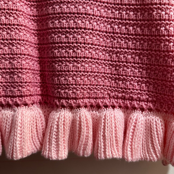 Pink Ruffle Crochet Crop Top - Picture 3 of 3